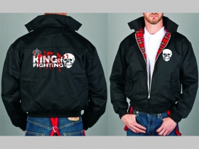 King of Fighting Bunda Harrington s hrejivou podšívkou farby RED TARTAN, obojstranné logo (s kapucou iba v čiernej farbe je za 42,90euro!!)